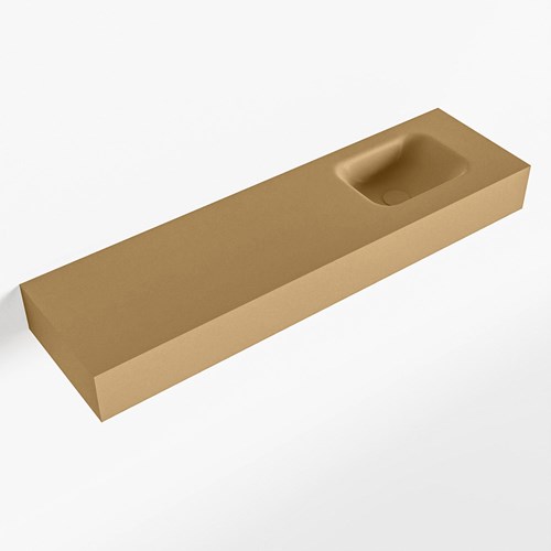 LEX Oro vrijhangende solid surface wastafel 110cm. Positie wasbak rechts