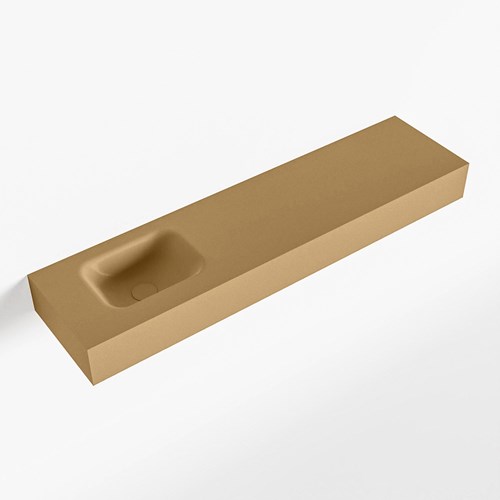 LEX Oro vrijhangende solid surface wastafel 120cm. Positie wasbak links