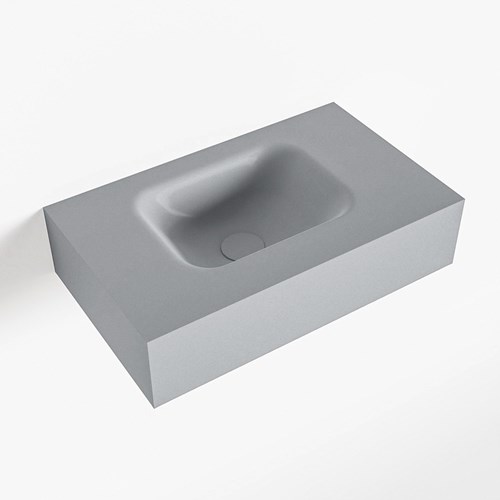LEX Plata vrijhangende solid surface wastafel 50cm. Positie wasbak links