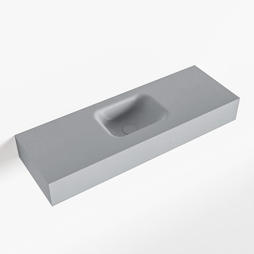 LEX Plata vrijhangende solid surface wastafel 90cm. Positie wasbak midden