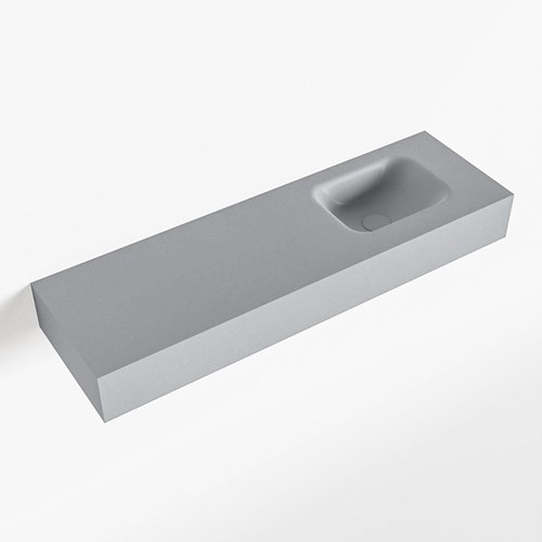 LEX Plata vrijhangende solid surface wastafel 100cm. Positie wasbak rechts