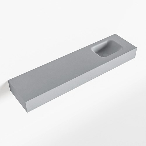 LEX Plata vrijhangende solid surface wastafel 120cm. Positie wasbak rechts