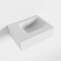 LEX Talc Lavabo mural solid surface 40cm. Position lavabo Droite.