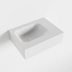 LEX Talc Wall-Hung Basin solid surface 40cm. Position basin Left.