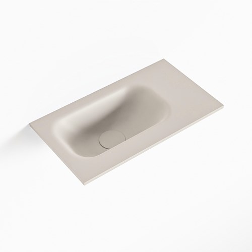 EDEN Linen solid surface inleg wastafel voor toiletmeubel 40cm. Positie wasbak links