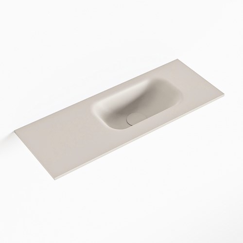 EDEN Linen solid surface inleg wastafel voor toiletmeubel 60cm. Positie wasbak rechts