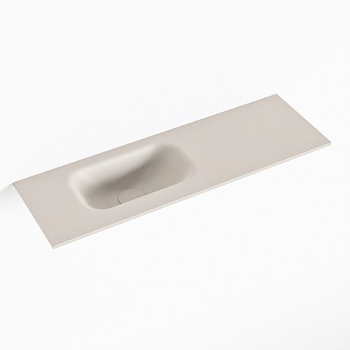 EDEN Linen solid surface inleg wastafel voor toiletmeubel 70cm. Positie wasbak links