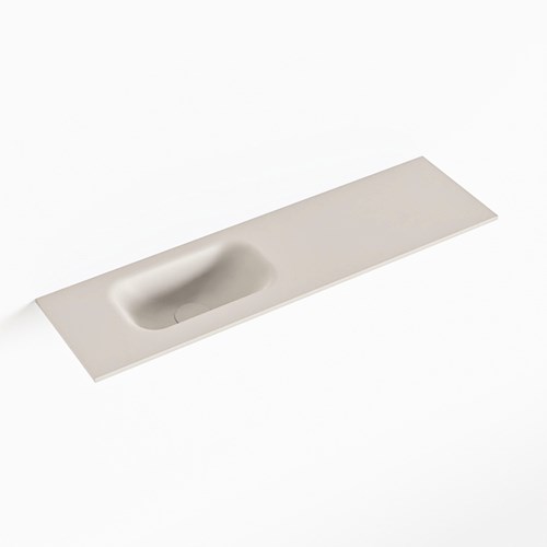 EDEN Linen solid surface inleg wastafel voor toiletmeubel 80cm. Positie wasbak links