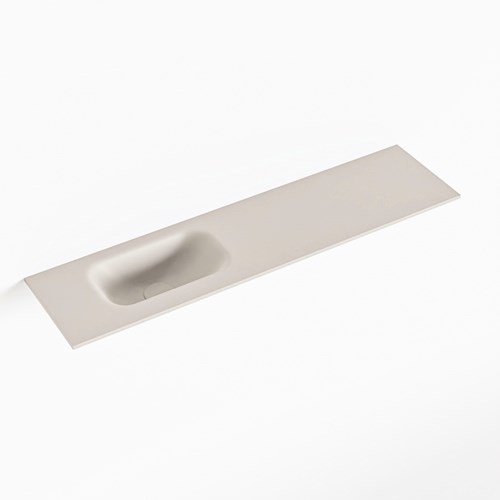 EDEN Linen solid surface inleg wastafel voor toiletmeubel 90cm. Positie wasbak links