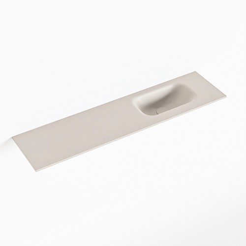 EDEN Linen solid surface inleg wastafel voor toiletmeubel 90cm. Positie wasbak rechts