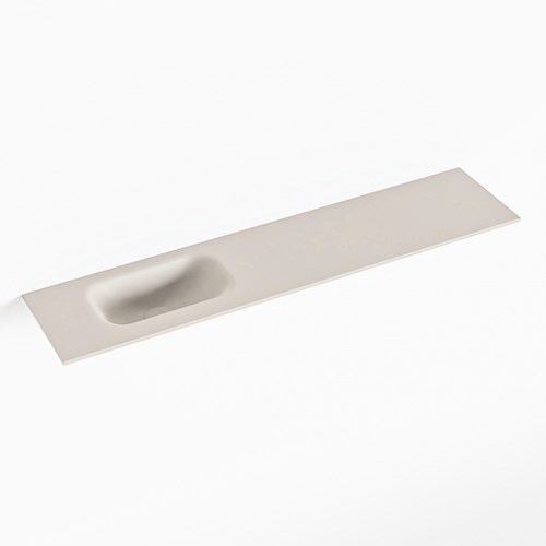 EDEN Linen solid surface inleg wastafel voor toiletmeubel 100cm. Positie wasbak links