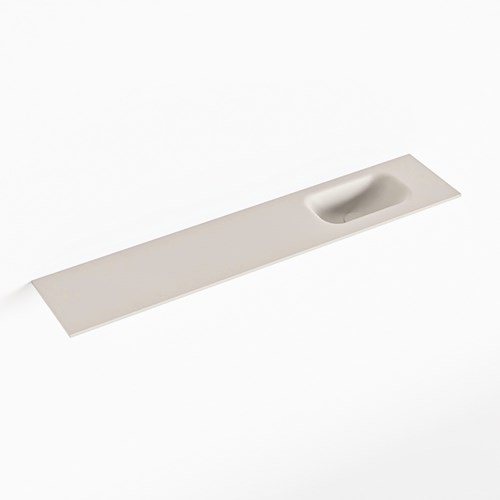 EDEN Linen solid surface inleg wastafel voor toiletmeubel 110cm. Positie wasbak rechts