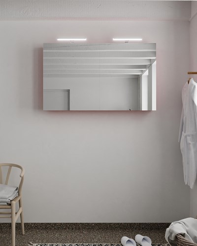 CUBB spiegelkast 120x70x16cm kleur fire met 2 deuren.