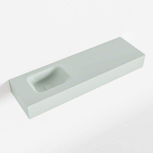 LEX Greey vrijhangende solid surface wastafel 100cm. Positie wasbak links