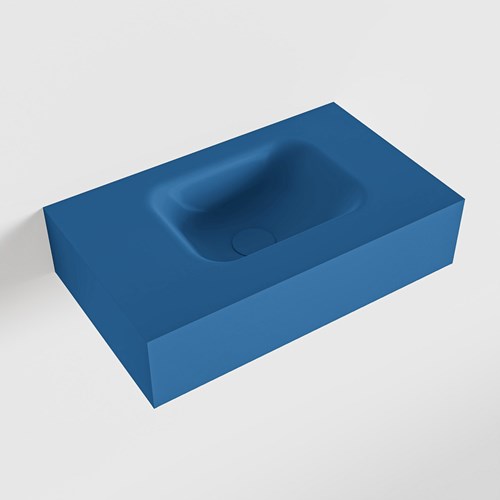 LEX Jeans vrijhangende solid surface wastafel 50cm. Positie wasbak rechts