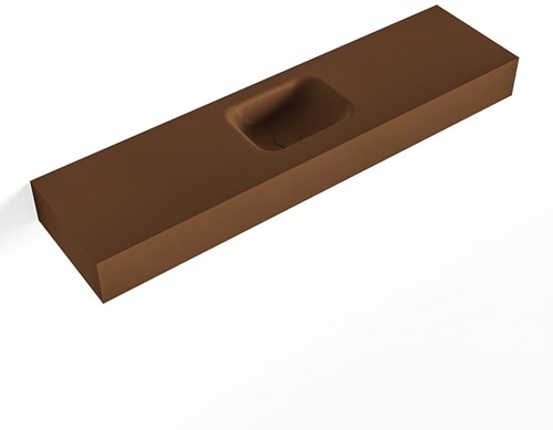 LEX Rust vrijhangende solid surface wastafel 120cm. Positie wasbak midden