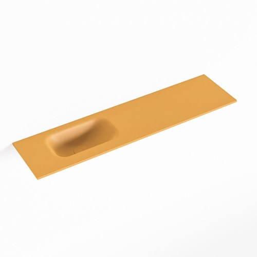 EDEN Ocher solid surface inleg wastafel voor toiletmeubel 90cm. Positie wasbak links