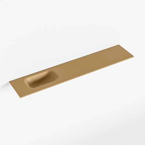 EDEN Oro solid surface inleg wastafel voor toiletmeubel 110cm. Positie wasbak links