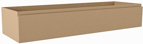 FOGE badmeubel onderkast 140cm 1 lade kleur Oro 45cm diep, Links uitsparing in lade.