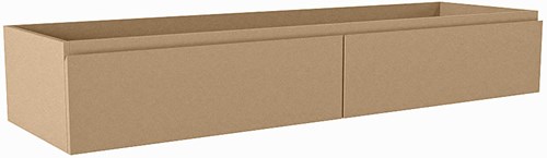 FOGE badmeubel onderkast 150cm 2 lades kleur Oro 45cm diep, Links uitsparing in lade.