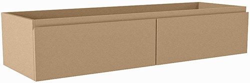 FOGE badmeubel onderkast 120cm 2 lades kleur Oro 41cm diep, Dubbele uitsparing in lade.