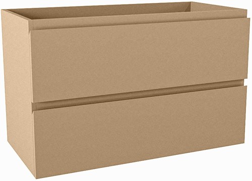 HAY badmeubel onderkast smal 80cm 2 lades kleur Oro, Midden uitsparing in lade.