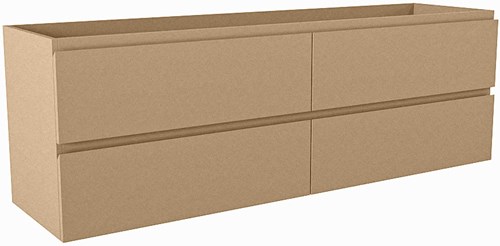HAY badmeubel onderkast smal 150cm 4 lades kleur Oro, Links uitsparing in lade.