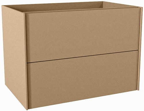TENCE badmeubel onderkast 70cm 2 lades kleur Oro, Geen uitsparing in lade.