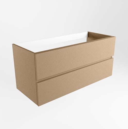 VICA badmeubel onderkast 110cm 2 lades kleur Oro, Links uitsparing in lade.