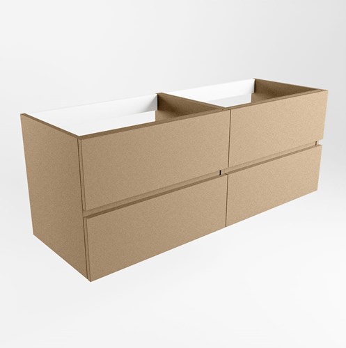 VICA badmeubel onderkast 130cm 4 lades kleur Oro, Dubbele uitsparing in lade.