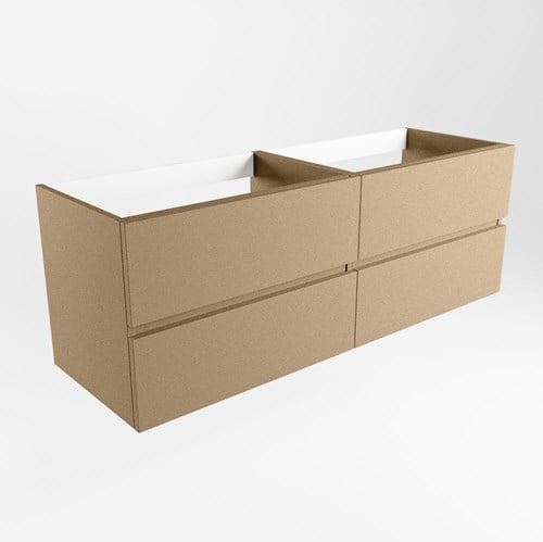 VICA badmeubel onderkast 140cm 4 lades kleur Oro, Rechts uitsparing in lade.