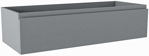 FOGE badmeubel onderkast 100cm 1 lade kleur Plata 41cm diep, Midden uitsparing in lade.