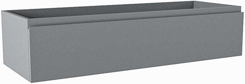 FOGE badmeubel onderkast 110cm 1 lade kleur Plata 41cm diep, Geen uitsparing in lade.