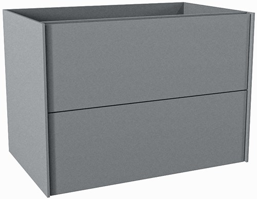 TENCE badmeubel onderkast 70cm 2 lades kleur Plata, Geen uitsparing in lade.