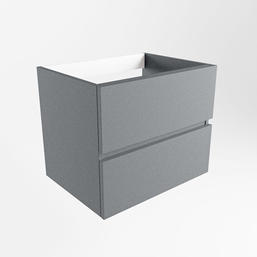 VICA badmeubel onderkast 60cm 2 lades kleur Plata, Geen uitsparing in lade.