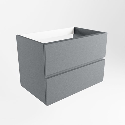VICA badmeubel onderkast 70cm 2 lades kleur Plata, Midden uitsparing in lade.