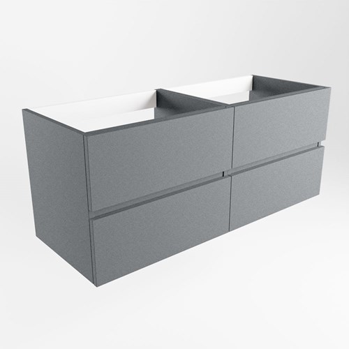 VICA badmeubel onderkast 120cm 4 lades kleur Plata, Links uitsparing in lade.