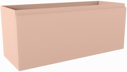 FLOTT badmeubel onderkast 120cm 2 lades kleur Rosee, Links uitsparing in lade.