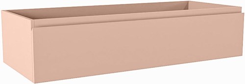 FOGE badmeubel onderkast 110cm 1 lade kleur Rosee 45cm diep, Rechts uitsparing in lade.
