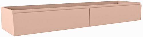 FOGE badmeubel onderkast 180cm 2 lades kleur Rosee 45cm diep, Geen uitsparing in lade.