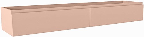 FOGE badmeubel onderkast 180cm 2 lades kleur Rosee 41cm diep, Dubbele uitsparing in lade.