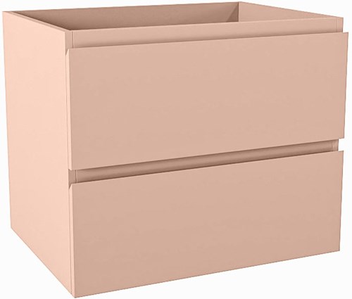HAY badmeubel onderkast  60cm 2 lades kleur Rosee, Geen uitsparing in lade.