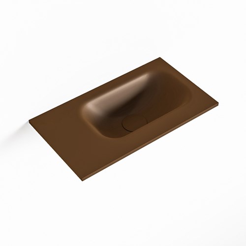EDEN Rust solid surface inleg wastafel voor toiletmeubel 40cm. Positie wasbak rechts