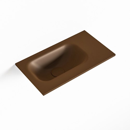 EDEN Rust solid surface inleg wastafel voor toiletmeubel 40cm. Positie wasbak links