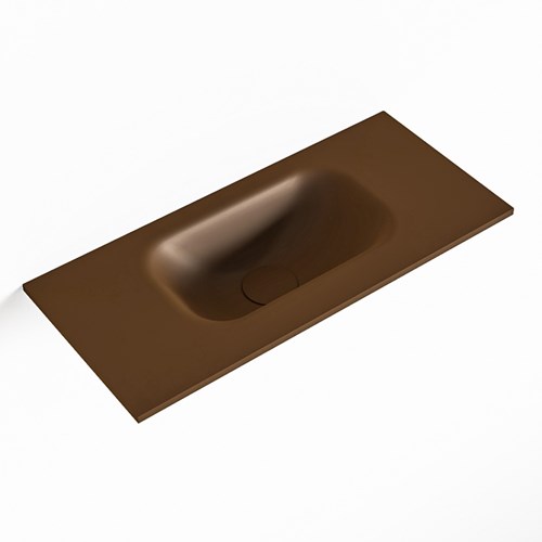 EDEN Rust solid surface inleg wastafel voor toiletmeubel 50cm. Positie wasbak midden