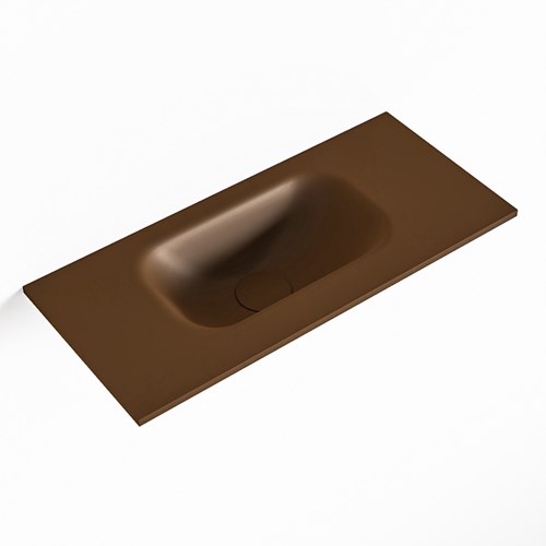 EDEN Rust solid surface inleg wastafel voor toiletmeubel 50cm. Positie wasbak links