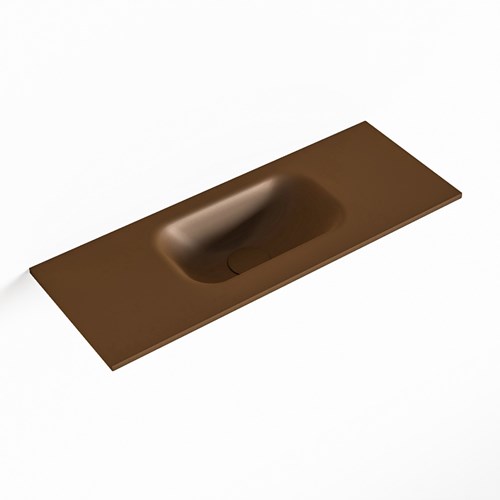 EDEN Rust solid surface inleg wastafel voor toiletmeubel 60cm. Positie wasbak midden