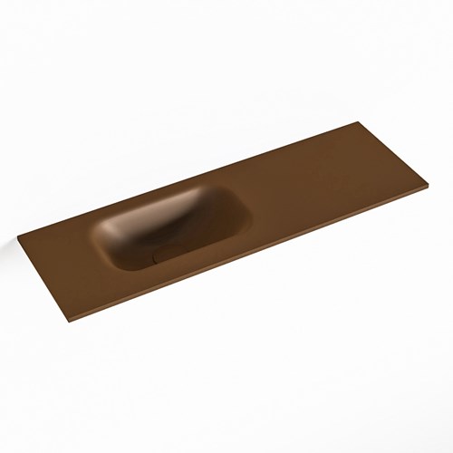EDEN Rust solid surface inleg wastafel voor toiletmeubel 70cm. Positie wasbak links
