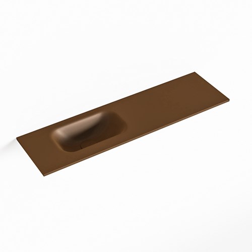 EDEN Rust solid surface inleg wastafel voor toiletmeubel 80cm. Positie wasbak links