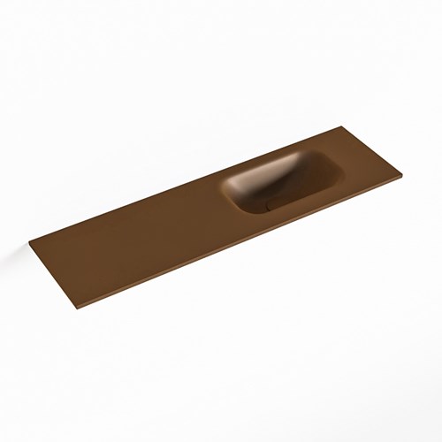 EDEN Rust solid surface inleg wastafel voor toiletmeubel 80cm. Positie wasbak rechts